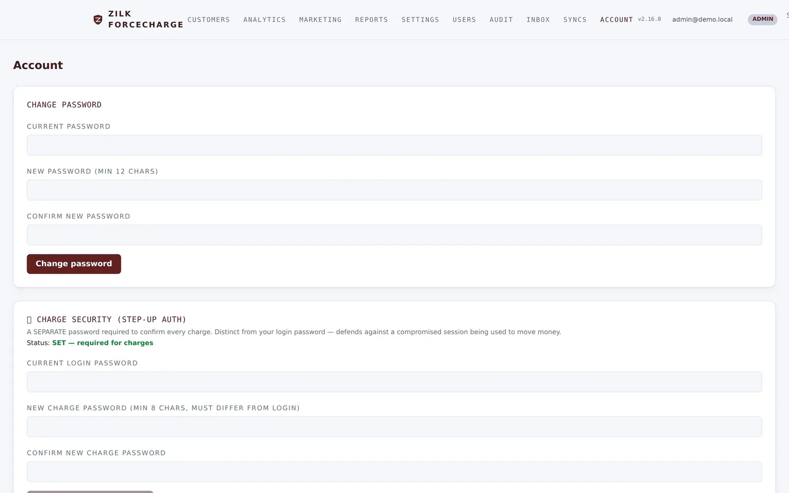 Zilk ForceCharge — Account