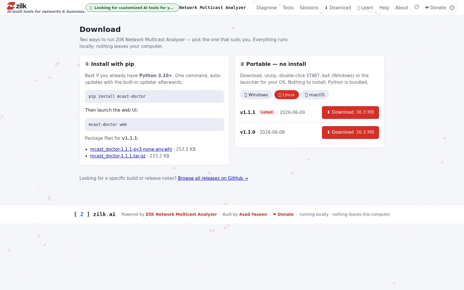 Zilk Multicast Analyzer — Download