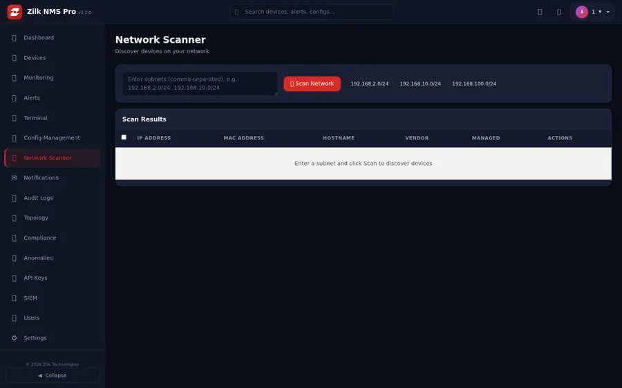 Zilk NMS Pro — Network Scanner