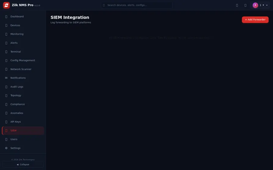 Zilk NMS Pro — SIEM