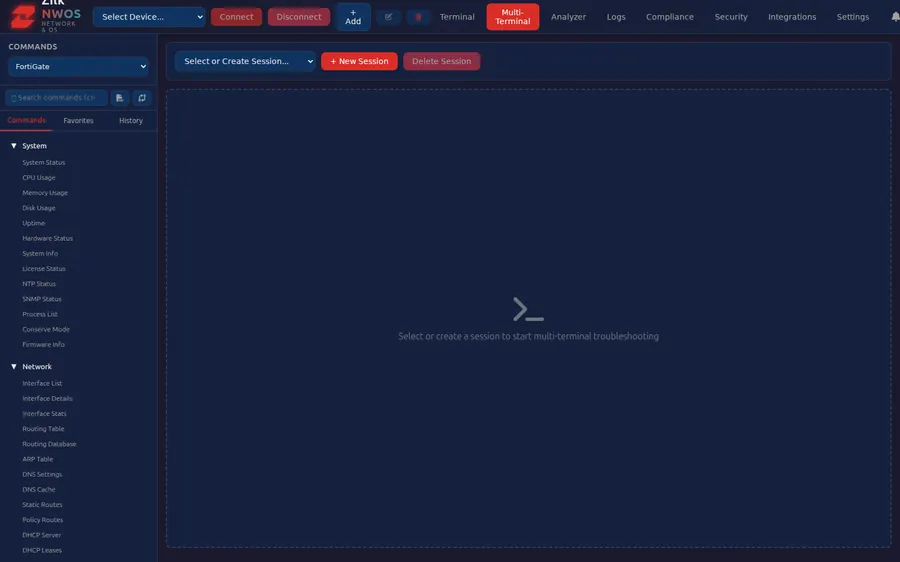 Zilk NWOS Analyzer — Multi-Terminal