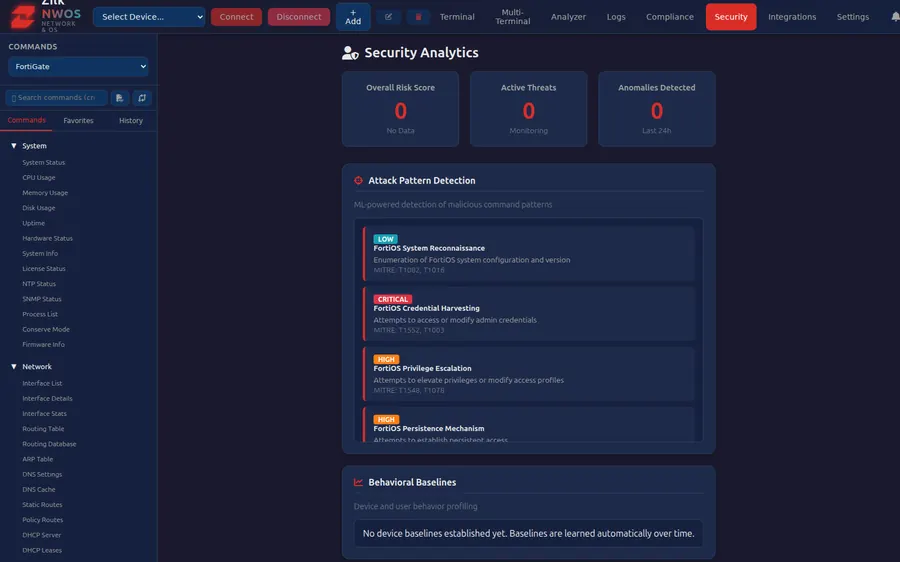 Zilk NWOS Analyzer — Security