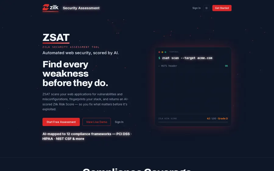 ZSAT — Landing